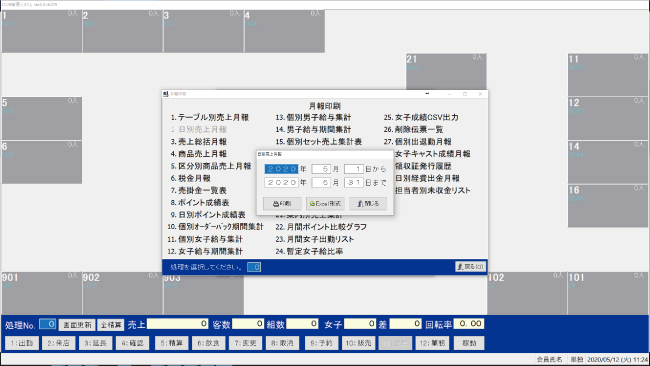 日別売上月報