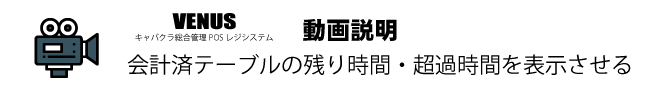 会計済テーブルの表示